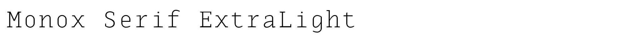 Monox Serif ExtraLight image